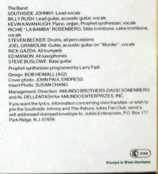 Southside Johnny & The Asbury Jukes: Love Is A Sacrifice