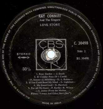 Ray Conniff And The Singers: Love Story (INDIA)