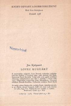 Jim Kjelgaard: Lovec kuguárů
