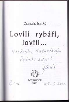 Zdeněk Jonáš: Lovili, rybáři, lovili-