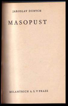 Jaroslav Durych: Masopust