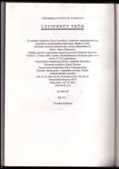 Jeremej Iudovič Parnov: Luciferův trůn