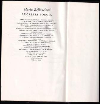 Maria Bellonci: Lucrezia Borgia