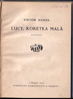 Viktor Hánek: Lucy, koketka malá