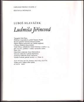 Luboš Hlaváček: Ludmila Jiřincová
