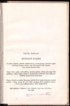 Vasilij Andrejevič Andrejev: Ľudová vojna