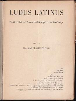 Karel Ohnesorg: Ludus latinus