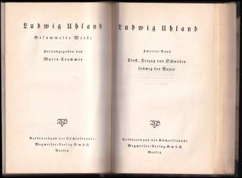 Ludwig Uhland: Ludwig Uhland Gesammelte Werke