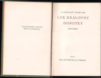 Vladislav Vančura: Luk královny Dorotky