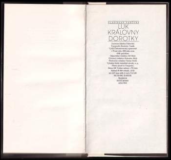 Vladislav Vančura: Luk královny Dorotky