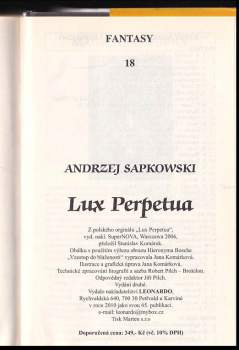 Andrzej Sapkowski: Lux perpetua