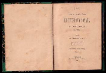 Lev Nikolajevič Tolstoj: Ľva N. Tolstého Kreutzerova sonáta