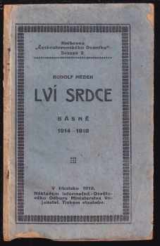 Lví srdce : básně 1914-1918 - Rudolf Medek (1919, Památník Odboje) - ID: 627826