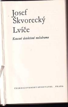 Josef Škvorecký: Lvíče