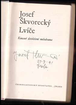 Josef Škvorecký: Lvíče