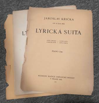 Jaroslav Křička: Lyrická suita, op. 30