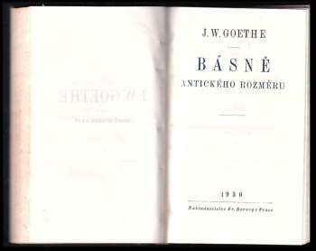 Johann Wolfgang von Goethe: Západovýchodní díván
