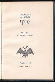 George Gordon Byron: Lyrika