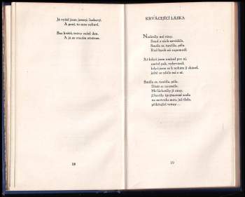 Antonín Sova: Lyrika lásky a života