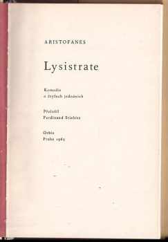 Aristofanés: Lysistrate