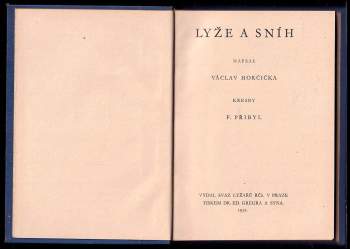 Václav Horčička: Lyže a sníh