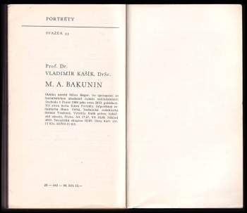 Vladimír Kašík: M. A. Bakunin