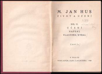 Vlastimil Kybal: M. Jan Hus