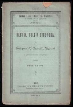 M. Tullia Cicerona Řeč proti Q. Caeciliu Nigrovi v předběžném šetření