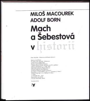 Miloš Macourek: Mach a Šebestová v historii