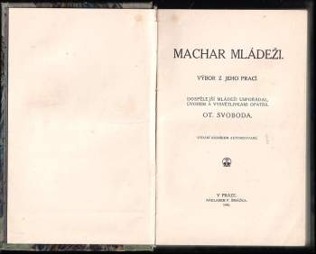 Josef Svatopluk Machar: Machar mládeži