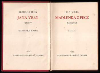 Jan Vrba: Madlenka z Pece