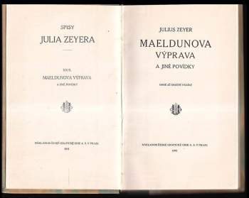 Julius Zeyer: Maeldunova výprava a jiné povídky