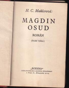 Hedwig Courths-Mahler: Magdin osud