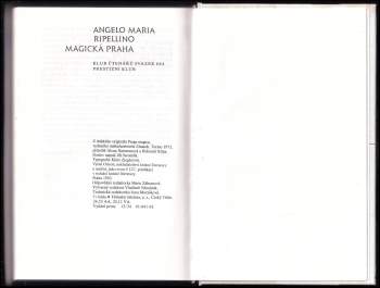 Angelo Maria Ripellino: Magická Praha