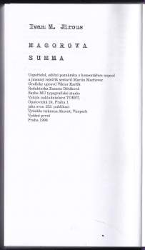Ivan Martin Jirous: Magorova summa