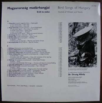 Dr. Ország Mihály: Magyarország Madárhangjai - Erdő És Nádas / Bird Songs Of Hungary - Sounds Of Wood And Reeds