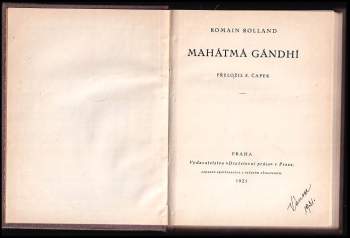 Romain Rolland: Mahátmá Gándhí