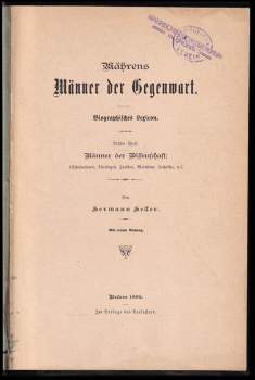 Hermann Heller: Mährens Männer der Gegenwart
