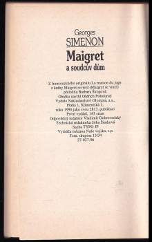 Georges Simenon: Maigret a soudcův dům