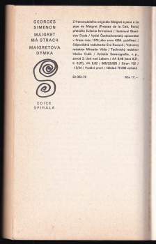Georges Simenon: Maigret má strach ; Maigretova dýmka