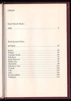 Karel Hynek Mácha: Máj, Kytice