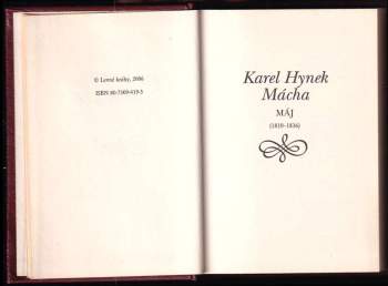 Karel Hynek Mácha: Máj, Kytice