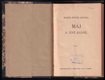 Karel Hynek Mácha: Máj a jiné básně