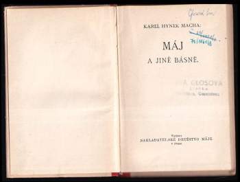 Karel Hynek Mácha: Máj a jiné básně