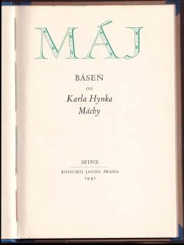 Karel Hynek Mácha: Máj