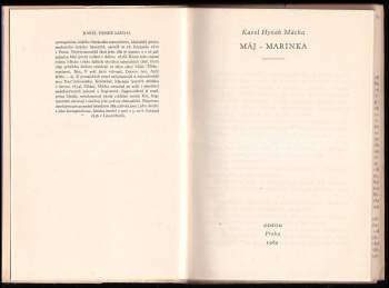 Karel Hynek Mácha: Máj ; Márinka
