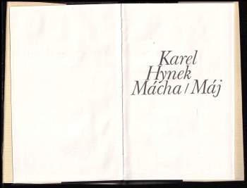 Karel Hynek Mácha: Máj