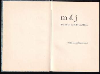 Karel Hynek Mácha: Máj