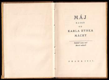 Karel Hynek Mácha: Máj