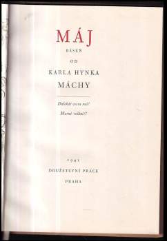Karel Hynek Mácha: Máj